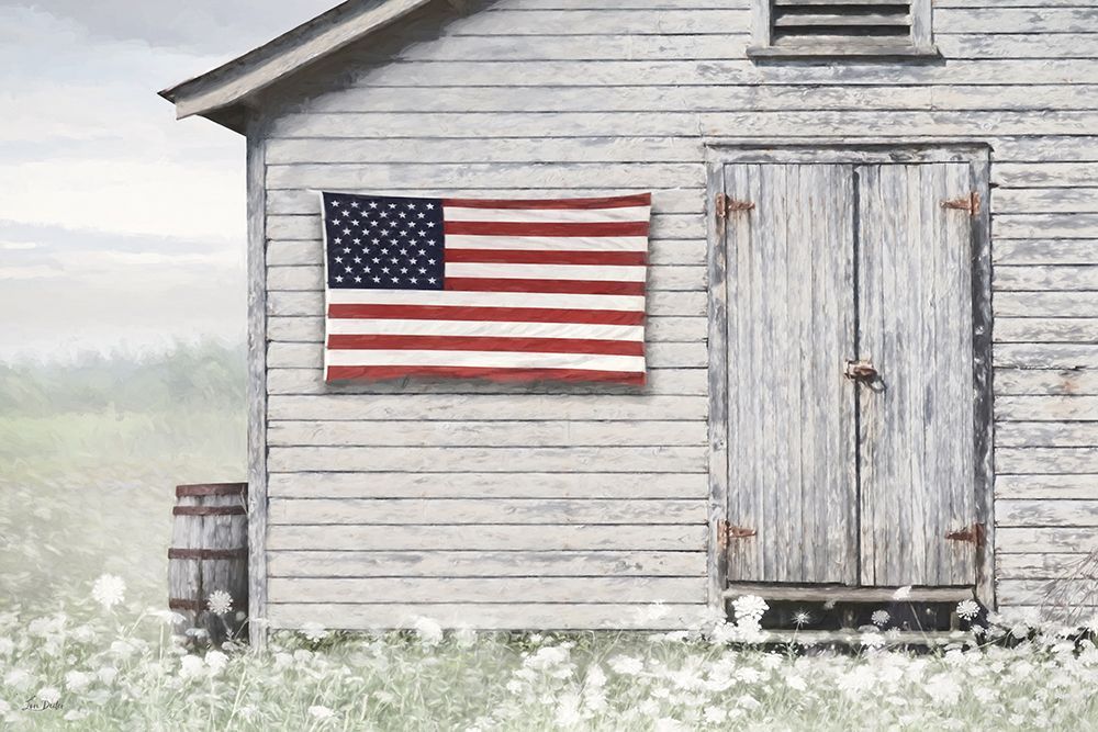 Old Patriotic Shed art print by Lori Deiter for $57.95 CAD