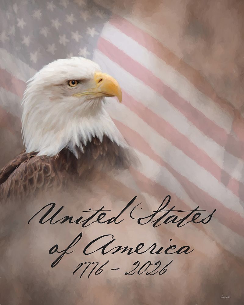 United States of America 1776-2026 art print by Lori Deiter for $57.95 CAD