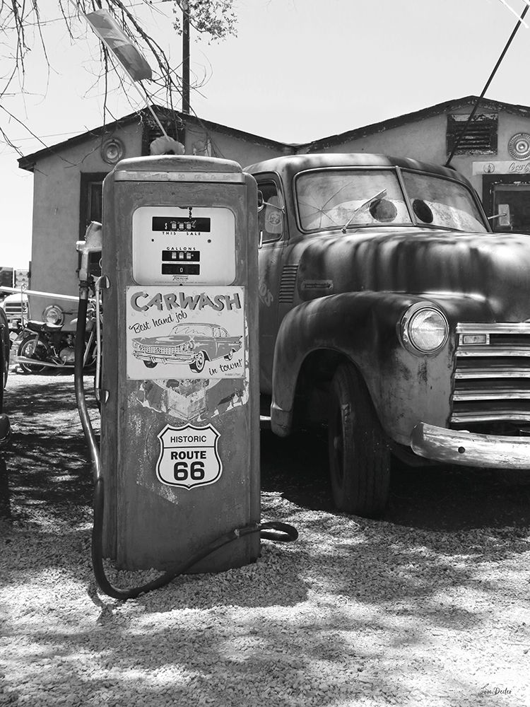 Fill Up and Car Wash on Route 66 art print by Lori Deiter for $57.95 CAD