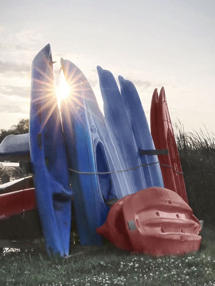 Colorful Kayaks art print by Lori Deiter for $57.95 CAD