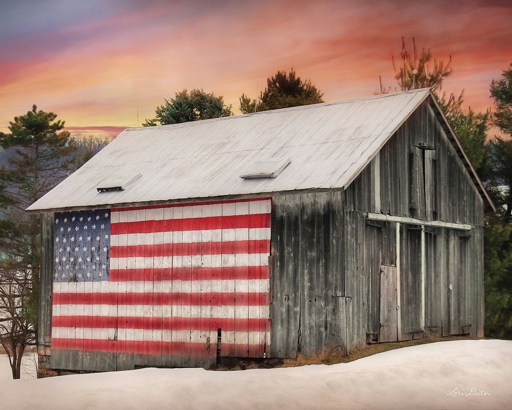 Flag Barn art print by Lori Deiter for $57.95 CAD