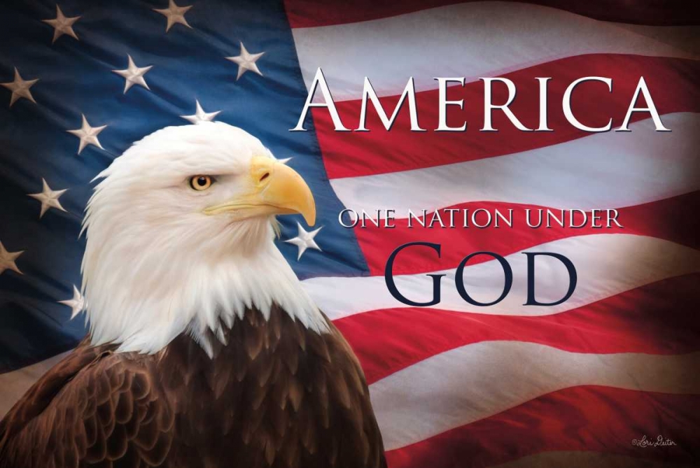 One Nation Under God Flag art print by Lori Deiter for $57.95 CAD