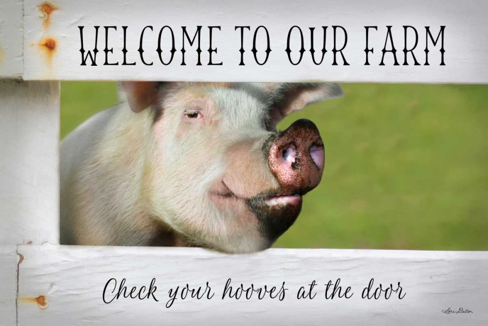 Welcome Pig art print by Lori Deiter for $57.95 CAD