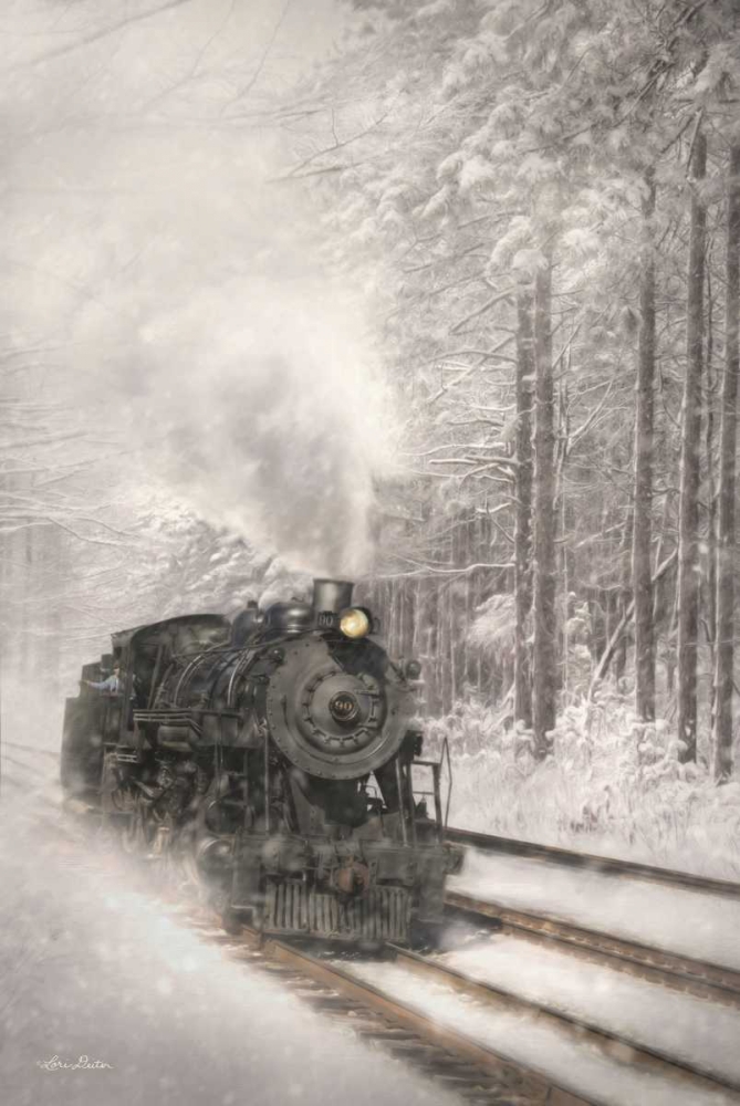 Snowy Locomotive art print by Lori Deiter for $57.95 CAD