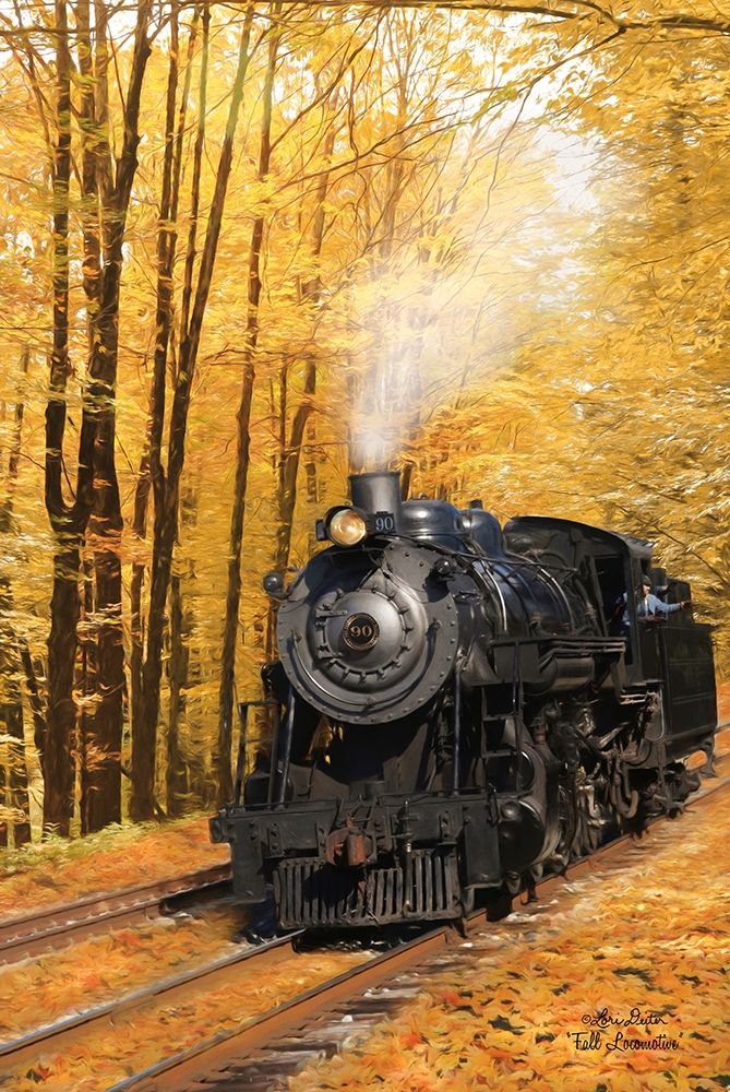 Fall Locomotive art print by Lori Deiter for $57.95 CAD