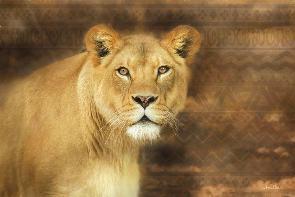 Tribal Lioness art print by Lori Deiter for $57.95 CAD