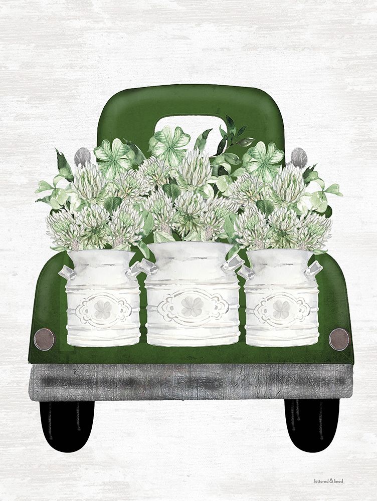 St. Patricks Day Truck art print by lettered And lined for $57.95 CAD