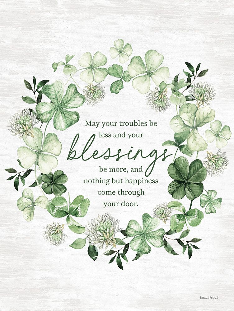 Blessings Wreath art print by lettered And lined for $57.95 CAD