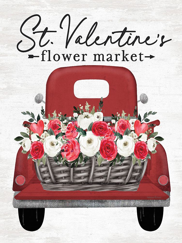 St. Valentines Flower Market art print by lettered And lined for $57.95 CAD