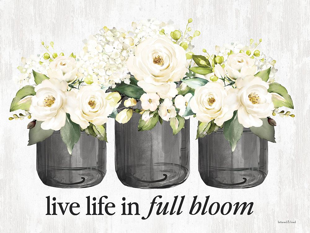 Full Bloom Flower Trio art print by lettered And lined for $57.95 CAD