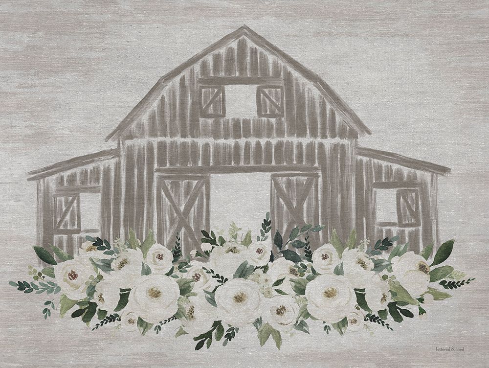 Flower Barn art print by lettered And lined for $57.95 CAD
