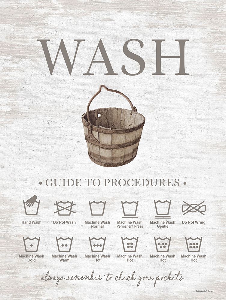 Heirloom Laundry Procedures I art print by lettered And lined for $57.95 CAD