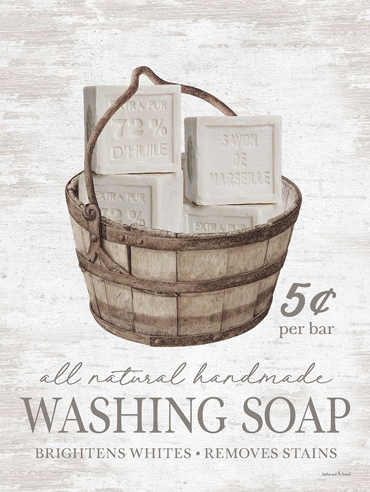 Heirloom Laundry Washing Soap I art print by lettered And lined for $57.95 CAD