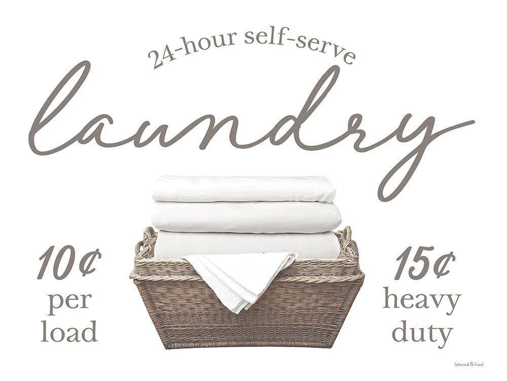 Self Serve Laundry art print by lettered And lined for $57.95 CAD