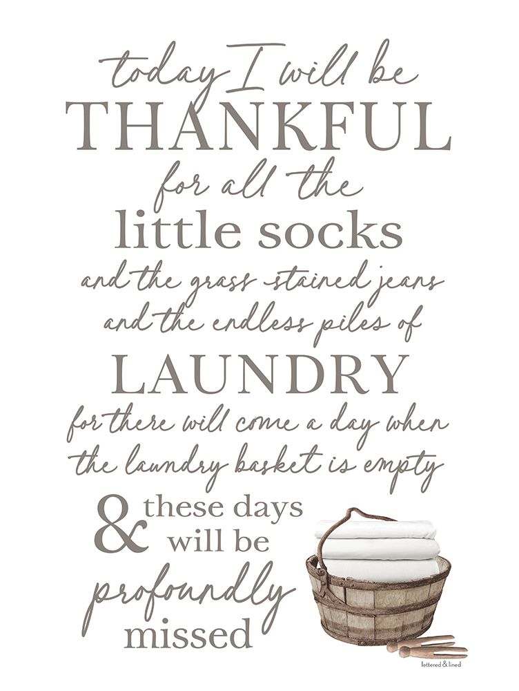 Thankful for Laundry art print by lettered And lined for $57.95 CAD