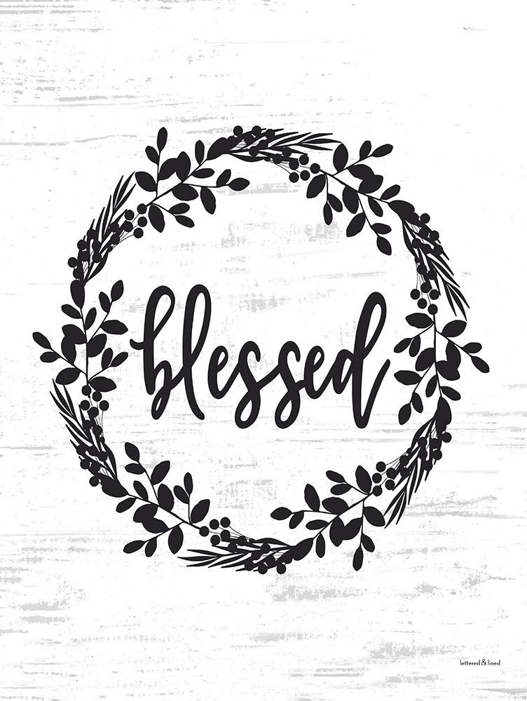 Blessed Wreath art print by lettered And lined for $57.95 CAD