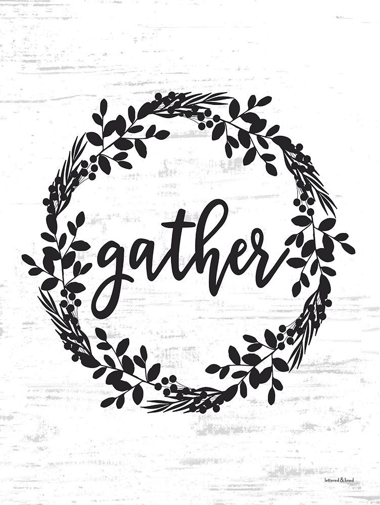 Gather Wreath art print by lettered And lined for $57.95 CAD