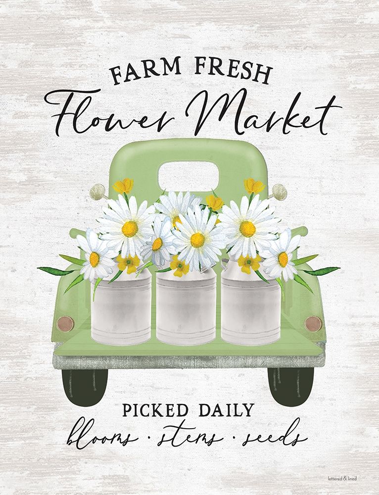 Flower Market - Daisies art print by Lettered and Lined for $57.95 CAD