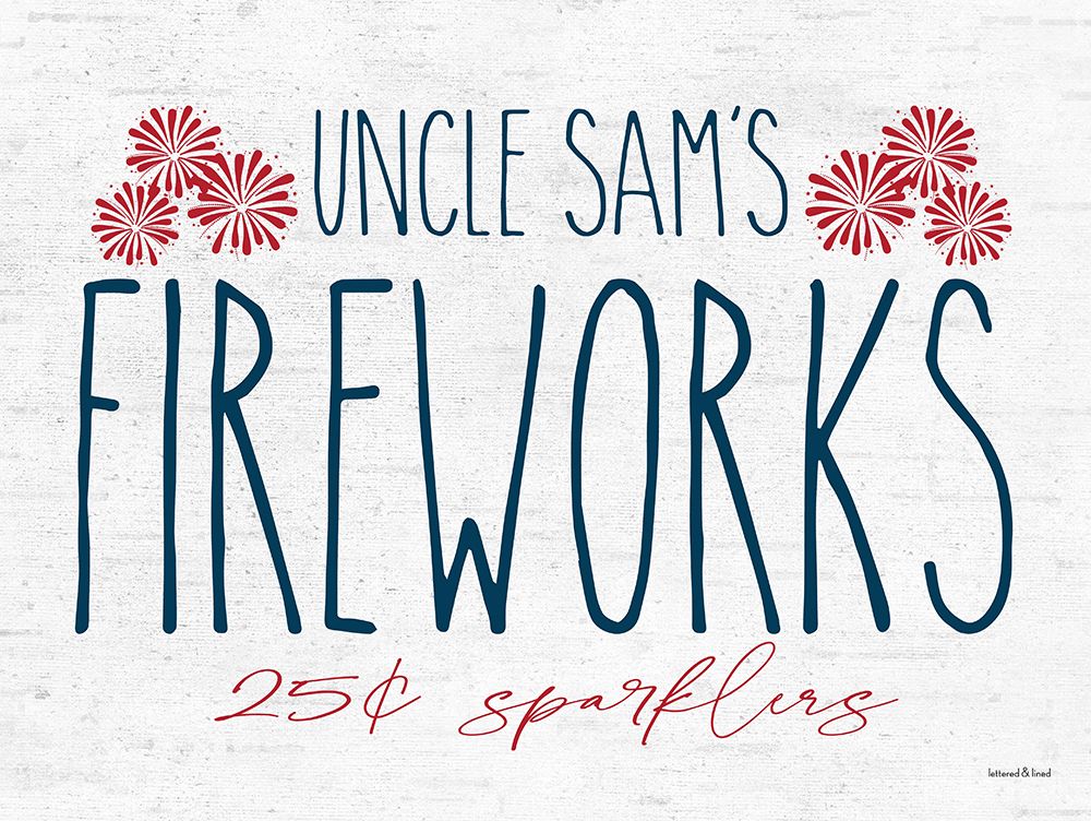 Uncle Sams Fireworks art print by lettered And lined for $57.95 CAD