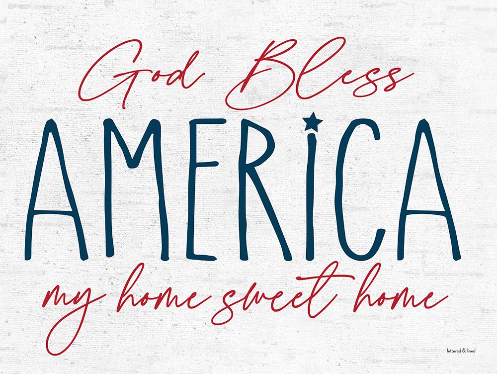 God Bless America art print by lettered And lined for $57.95 CAD