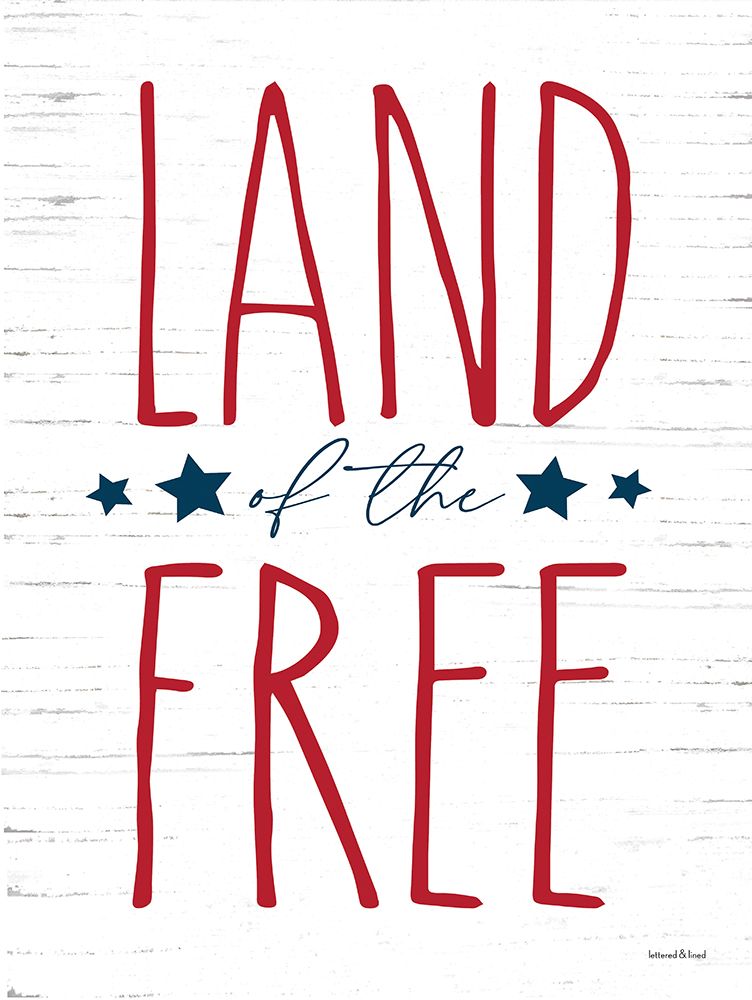 Land of the Free art print by Lettered And Lined for $57.95 CAD