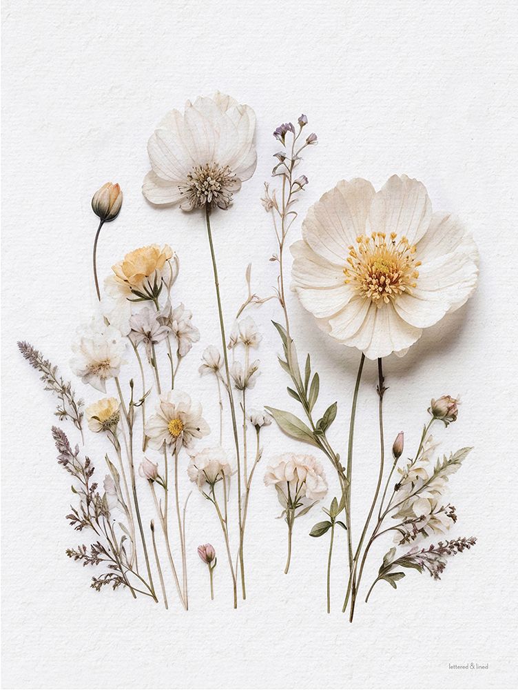 Pressed Flowers I art print by lettered And lined for $57.95 CAD