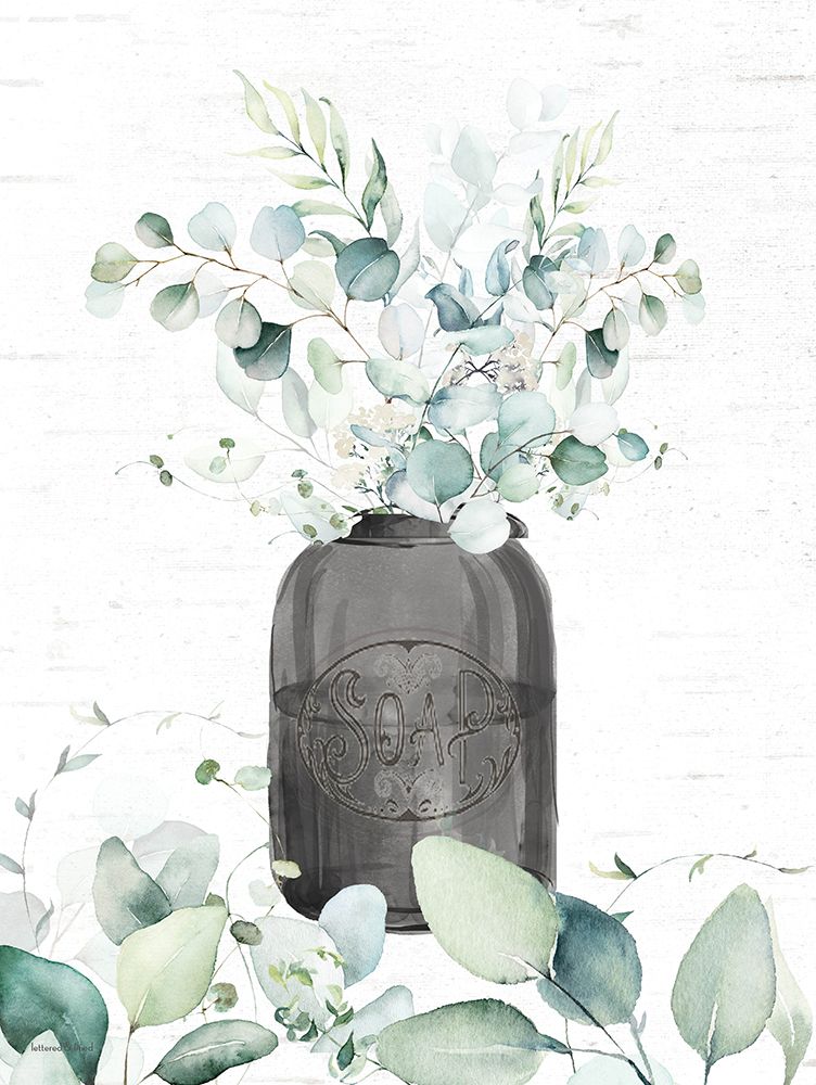 Soap Jar and Greenery art print by lettered And lined for $57.95 CAD