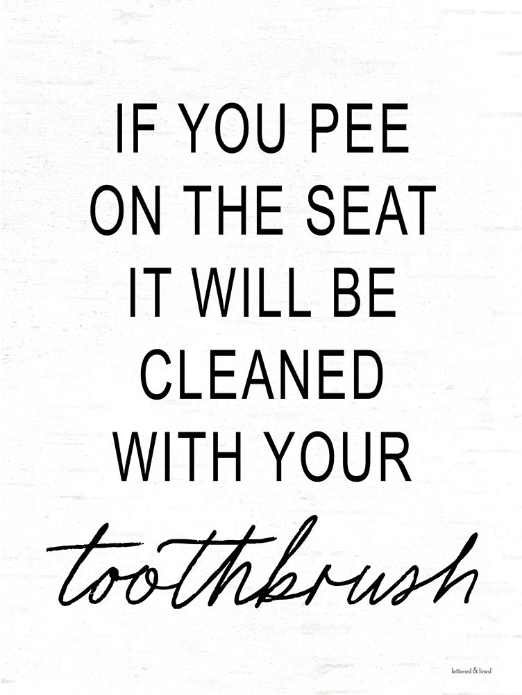 Pee on the Seat art print by lettered And lined for $57.95 CAD