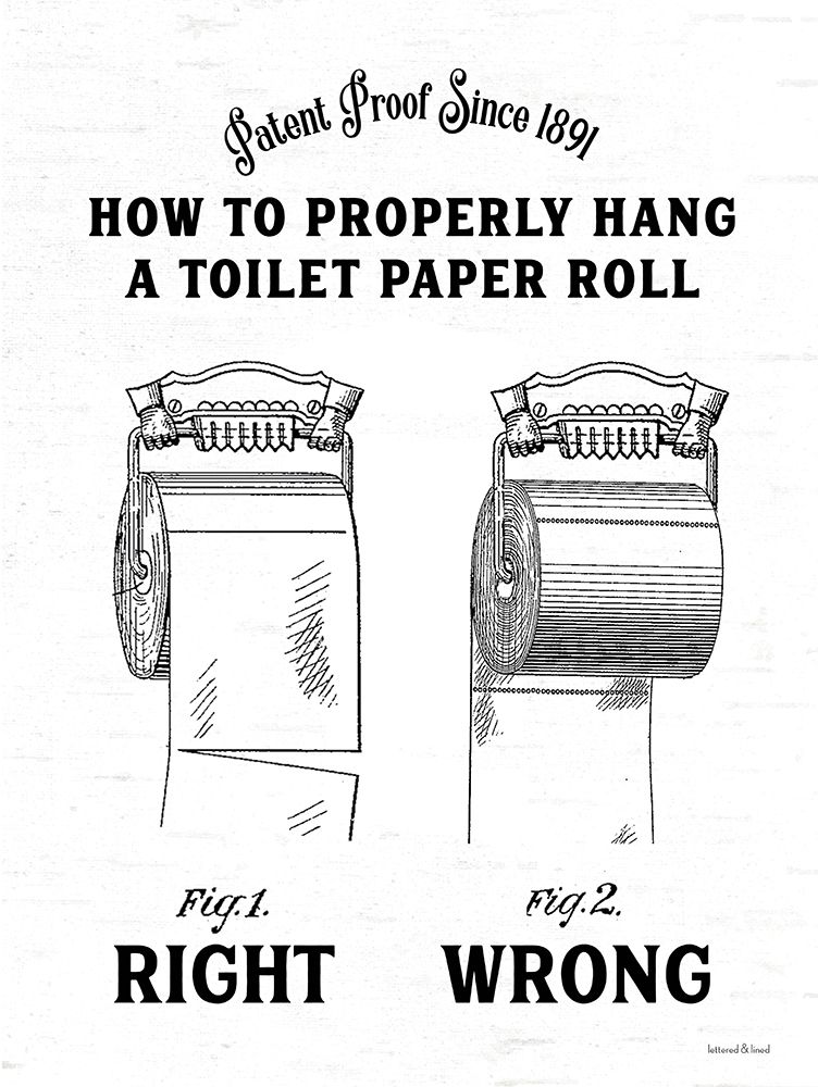 Properly Hang Toilet Paper art print by lettered And lined for $57.95 CAD