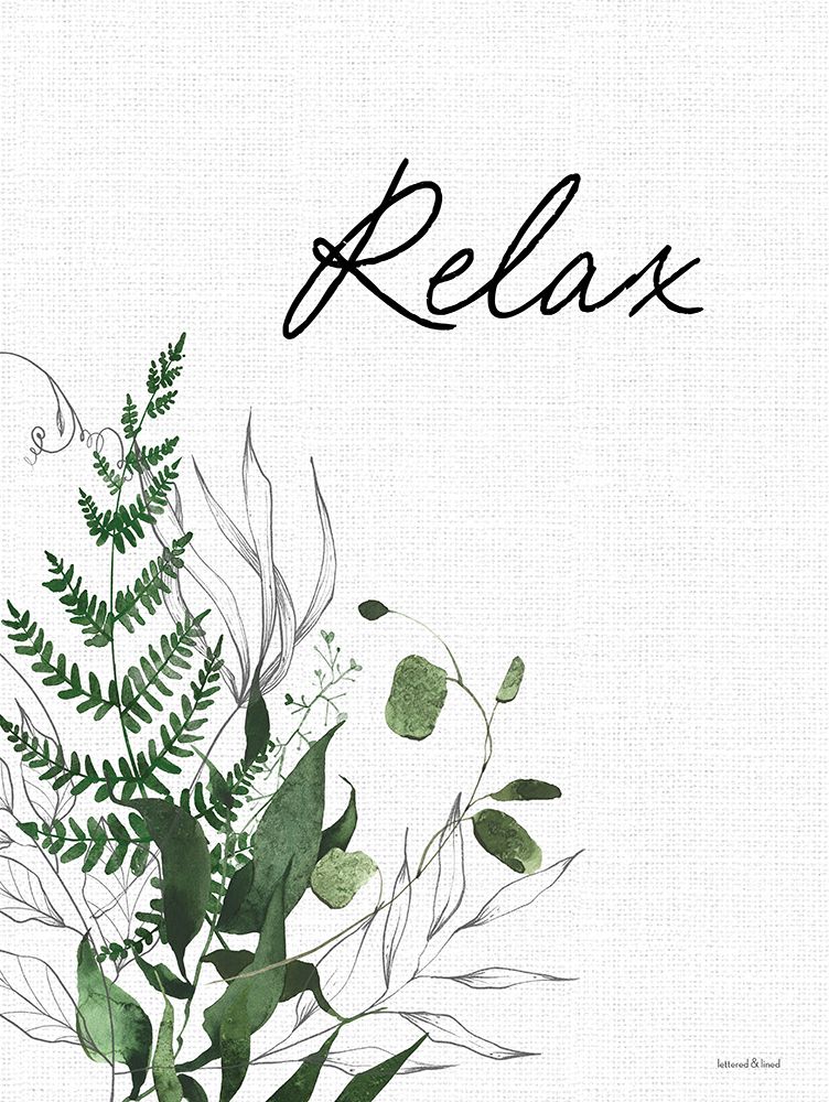 Relax art print by lettered And lined for $57.95 CAD
