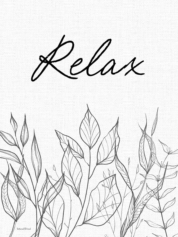 Leaf Sketch Relax art print by lettered And lined for $57.95 CAD