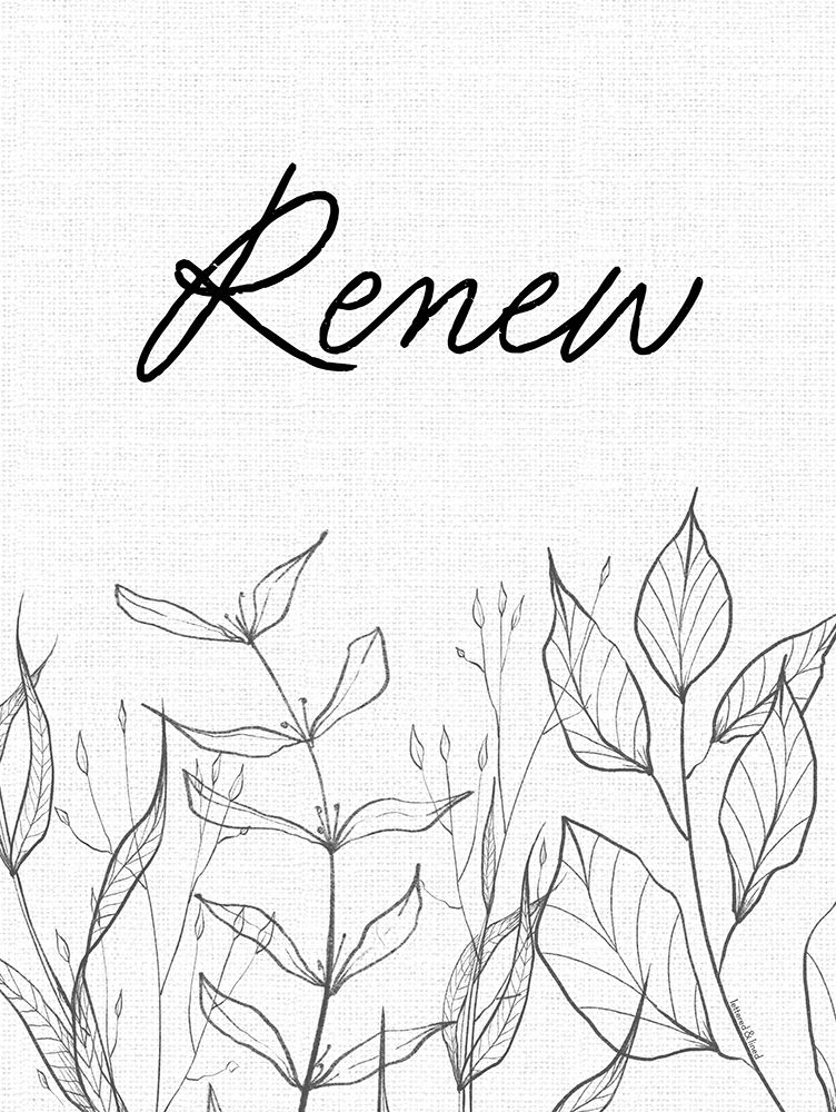Leaf Sketch Renew art print by lettered And lined for $57.95 CAD