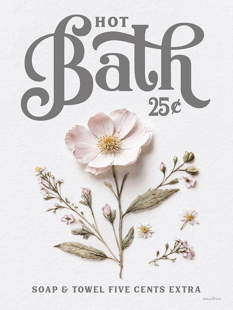 Hot Bath Pressed Flowers I art print by lettered And lined for $57.95 CAD