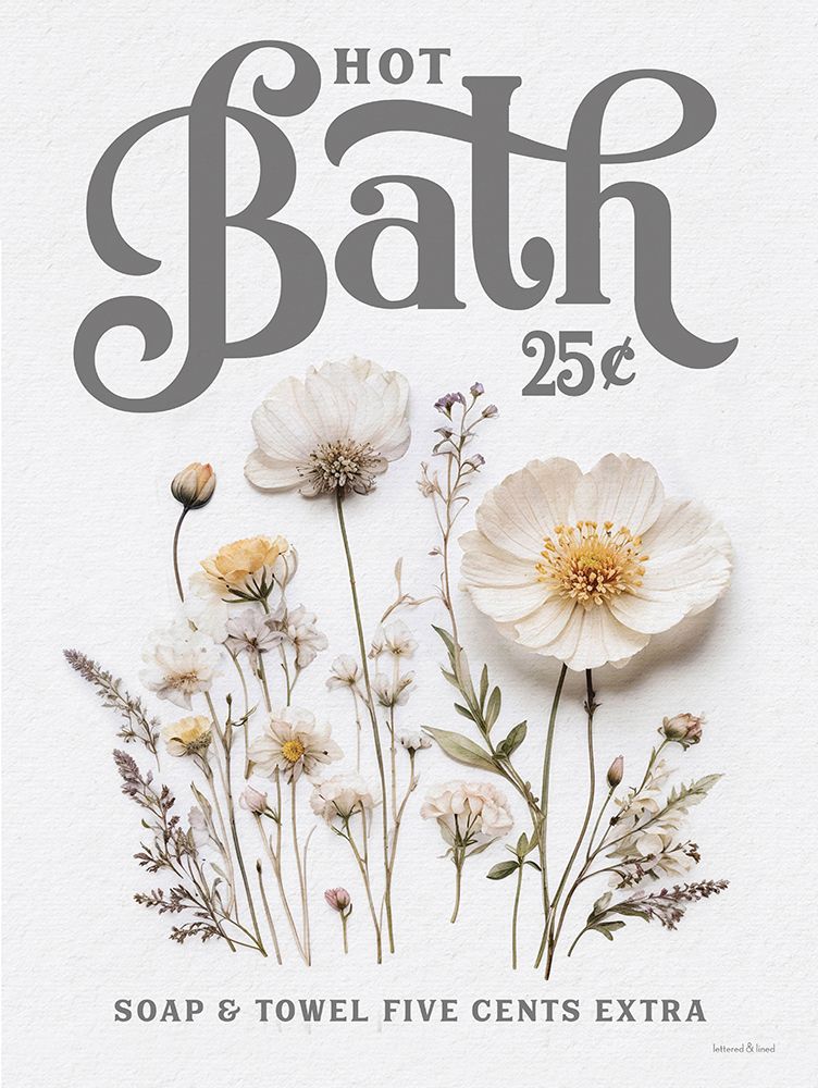 Hot Bath Pressed Flowers II art print by lettered And lined for $57.95 CAD