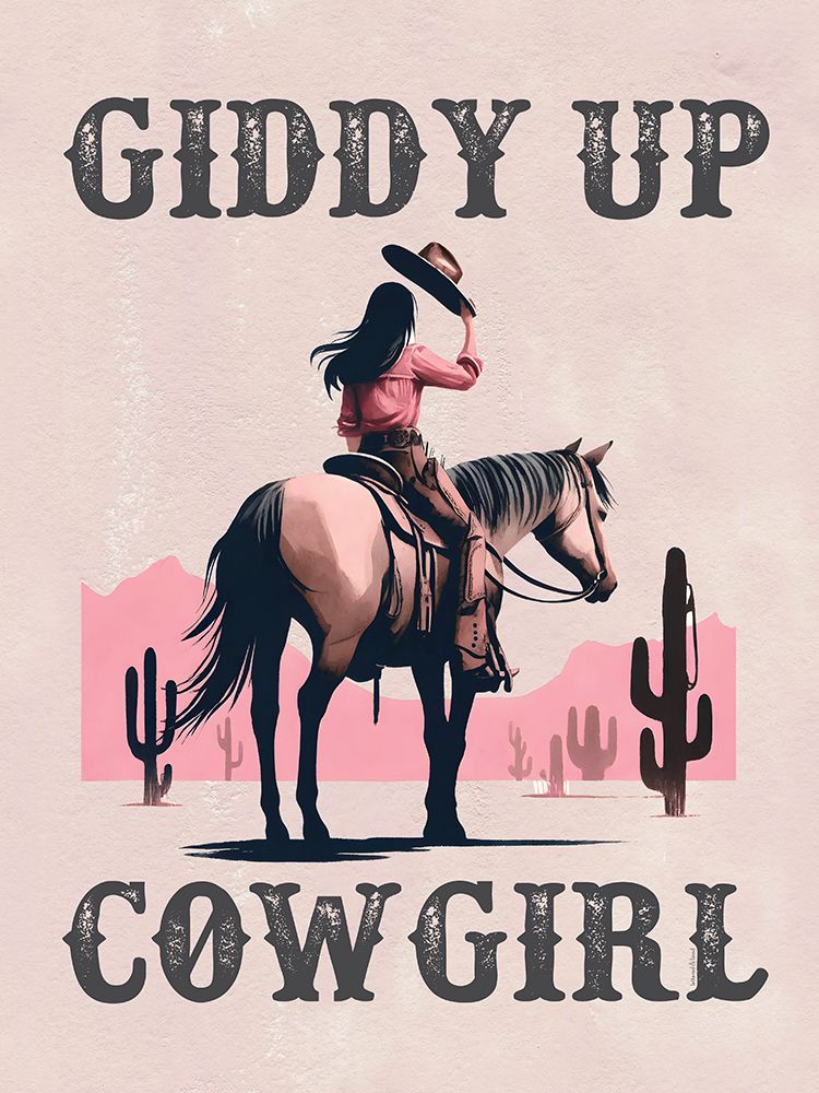Giddy Up Cowgirl art print by lettered And lined for $57.95 CAD