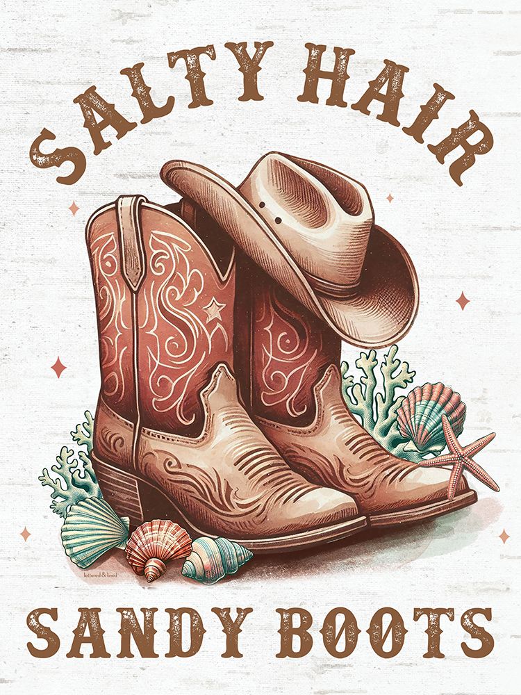 Salty Hair And Sandy Boots II art print by lettered And lined for $57.95 CAD
