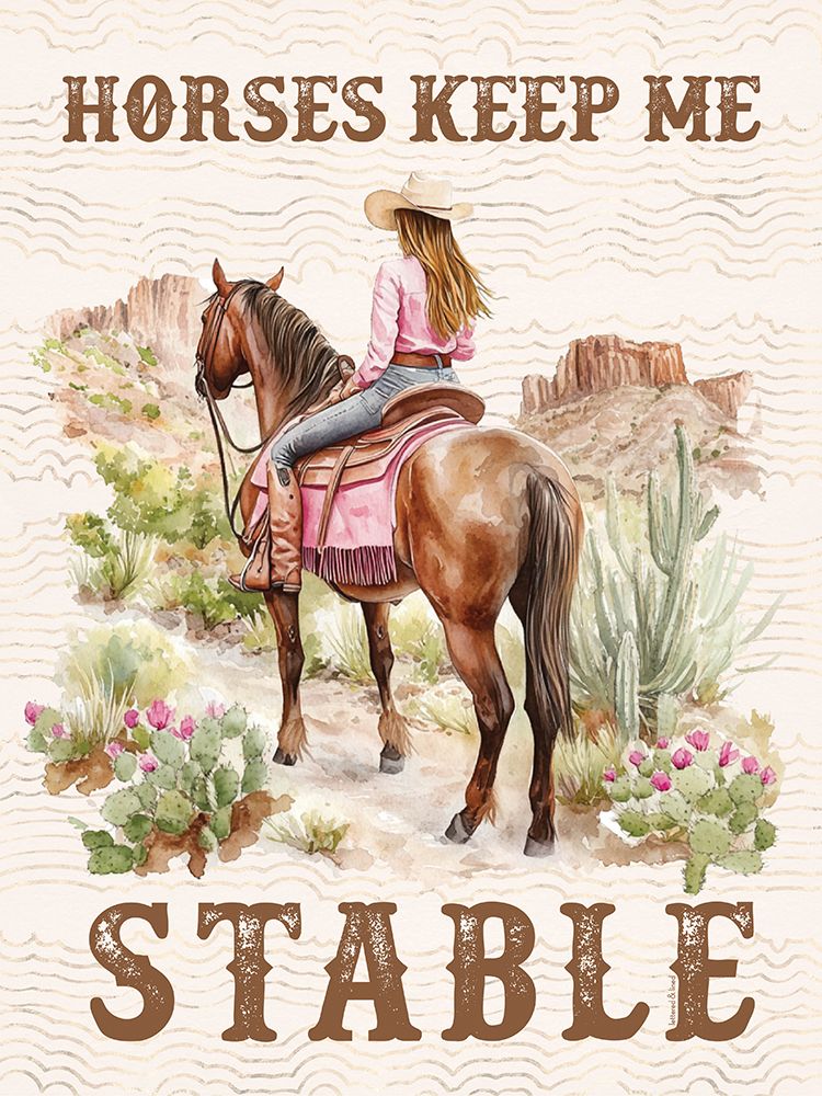 Horses Keep Me Stable art print by lettered And lined for $57.95 CAD