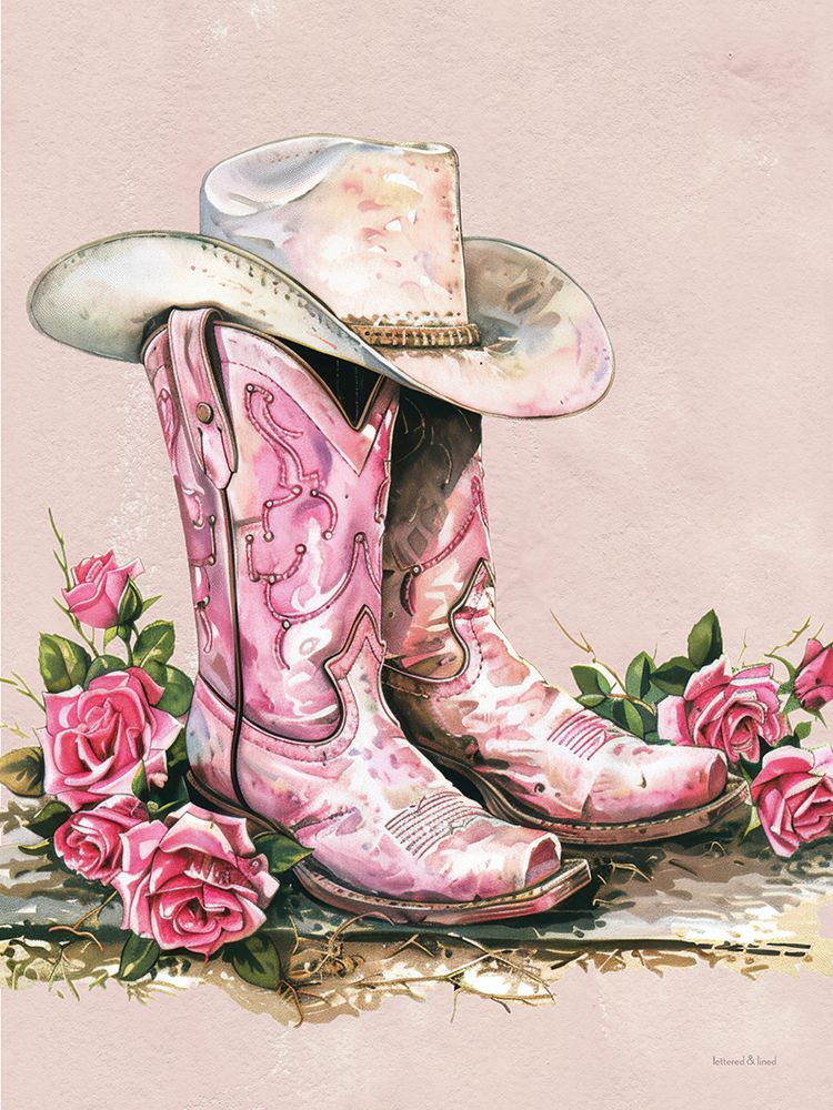 Roses and Cowgirls art print by lettered And lined for $57.95 CAD