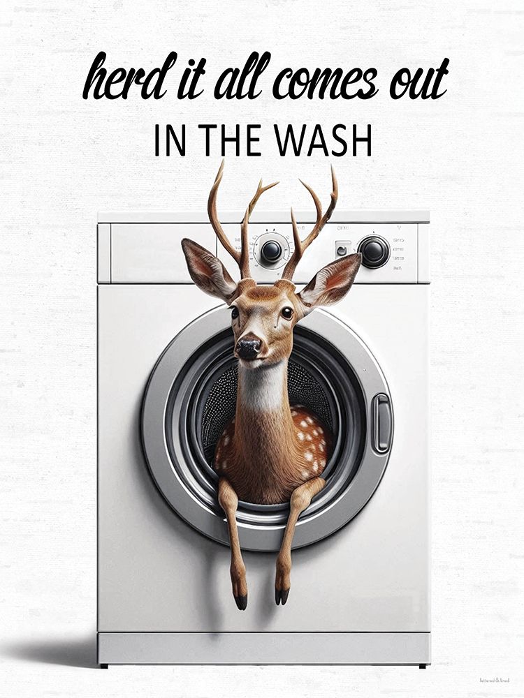 Comes Out in the Wash Deer art print by lettered And lined for $57.95 CAD