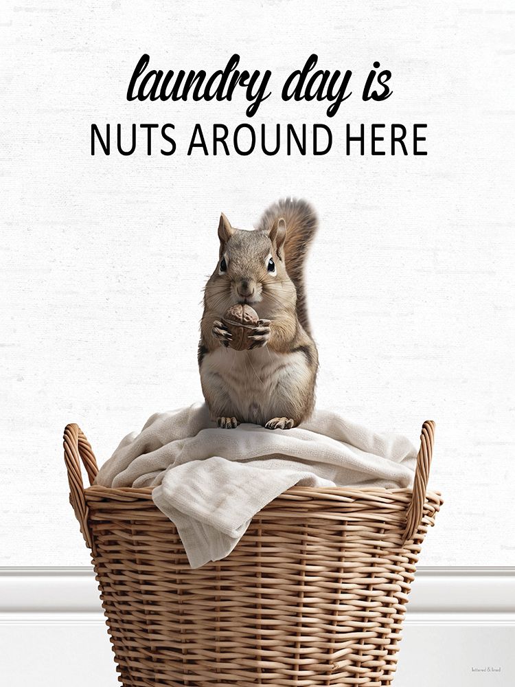 Laundry Day Squirrel art print by lettered And lined for $57.95 CAD