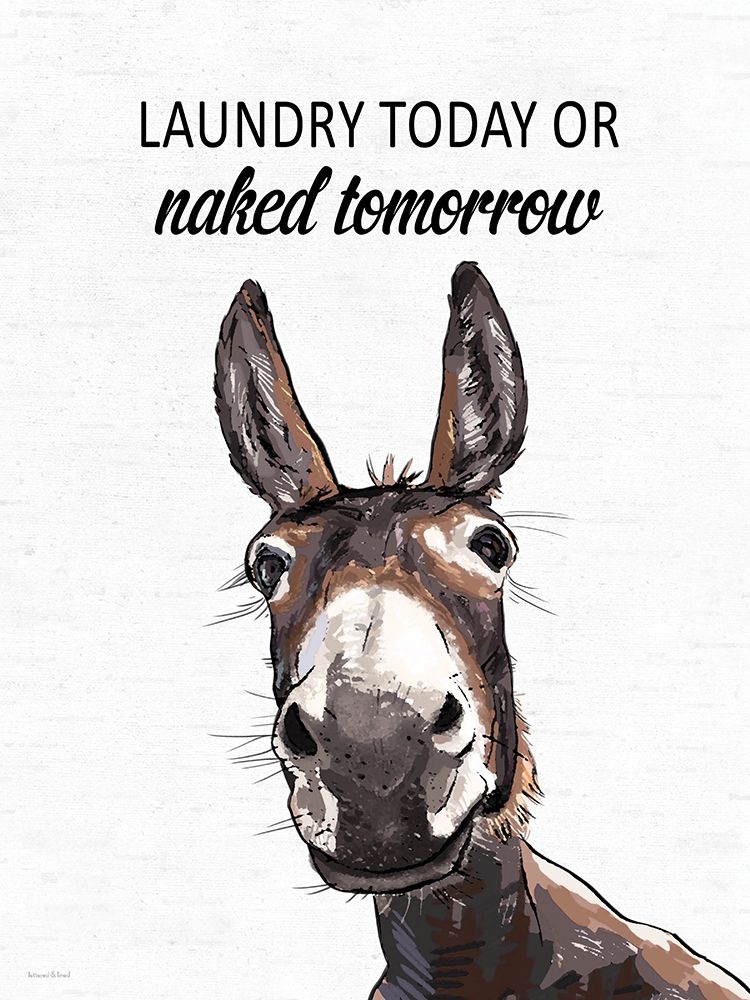 Laundry Today Donkey art print by lettered And lined for $57.95 CAD
