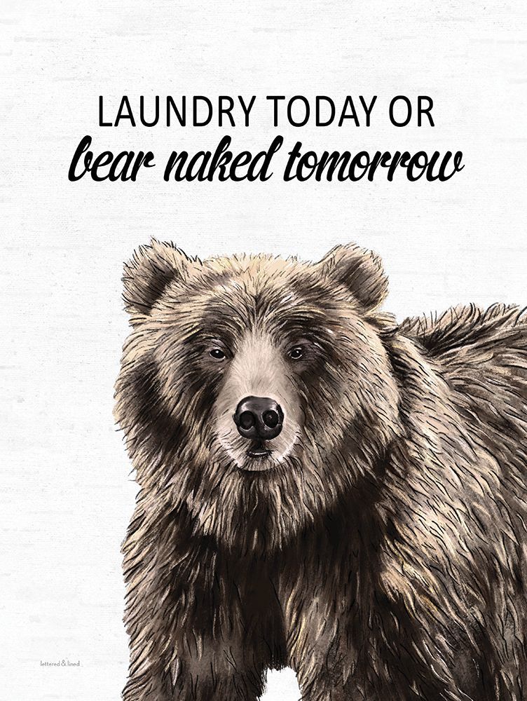 Bear Naked art print by lettered And lined for $57.95 CAD