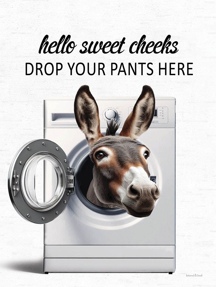 Drop Your Pants Here Donkey art print by lettered And lined for $57.95 CAD