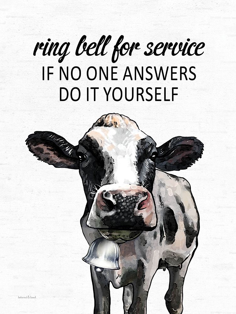 Do It Yourself Laundry Cow art print by lettered And lined for $57.95 CAD