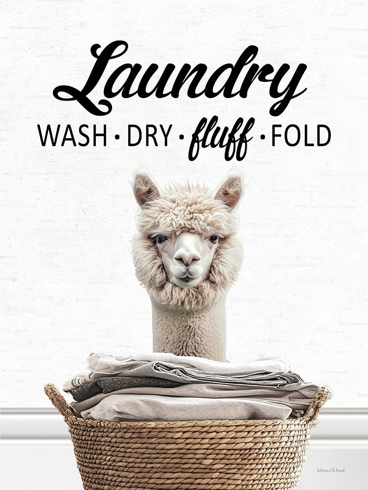Laundry Fluff Alpaca art print by lettered And lined for $57.95 CAD