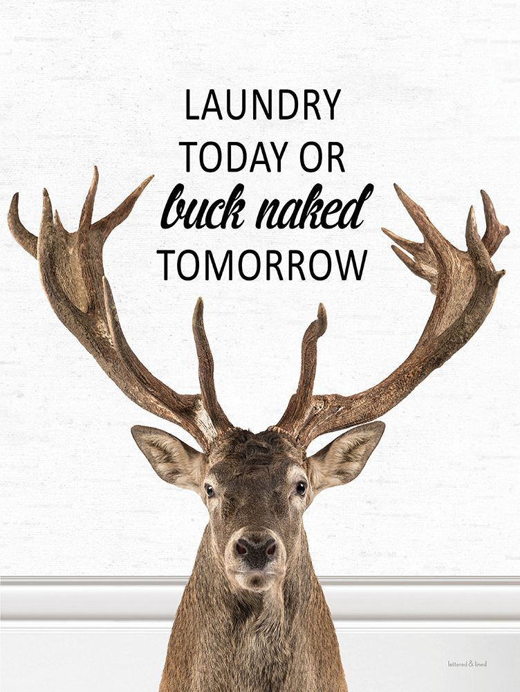 Buck Naked art print by lettered And lined for $57.95 CAD
