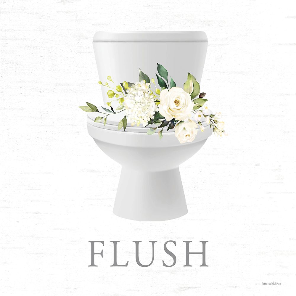 White Floral Flush Bath Set 1 art print by lettered And lined for $57.95 CAD