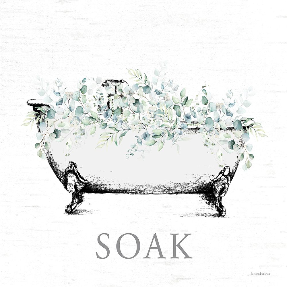 Eucalyptus Soak Bath Set 2 art print by lettered And lined for $57.95 CAD