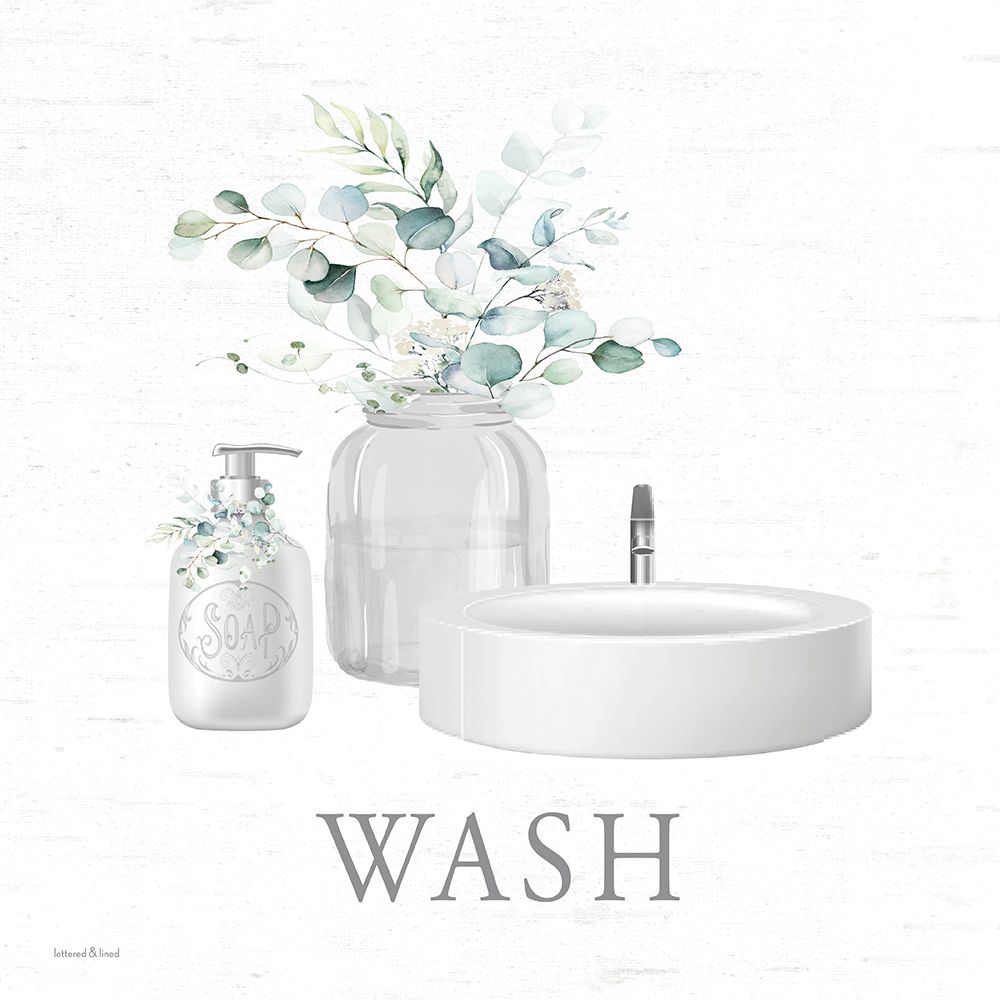 Eucalyptus Wash Bath Set 3 art print by lettered And lined for $57.95 CAD
