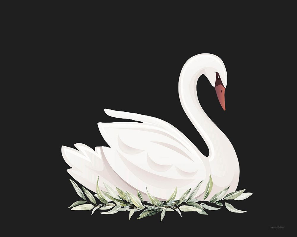White Swan Portrait art print by lettered And lined for $57.95 CAD